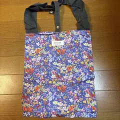 PAUL & JOE 花柄エコバッグ 紫 畳める ポールアンドジョー