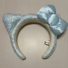 USJ ハローキティ　スパンコール　カチューシャ　水色