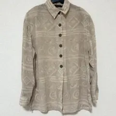 レディース ブラウス 長袖 Mサイズ 肩パッド付き レトロ