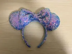 ディズニー　スパンコールカチューシャ　ブルー