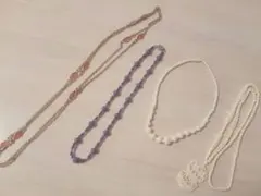 ネックレス 6点まとめ売り アクセサリー 昭和レトロ 象牙風のサムネイル
