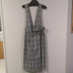 ウィルセレクション　2way サロペット　タイトスカート　グレンチェック