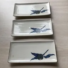 栗の絵柄 長皿 3枚セット 陶器 和食器