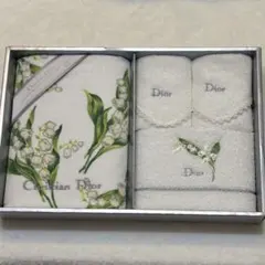 Christian Dior タオル　フェイスタオル すずらん　ディオール