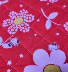 Sanrio　HALLOKITTY76.12 キルティング生地　red系