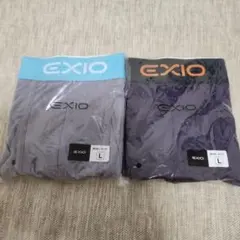 EXIO Lサイズ　ボクサーパンツ 2枚セット 新品　グレー　紫