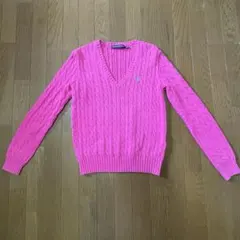 Ralph Lauren ピンク Vネック セーター