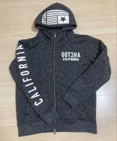 GOTCHA ガッチャ 中ボアジップアップパーカー ダークグレー