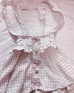 ♥︎︎正規品♥︎︎リズリサ3連リボンツイードスカートピンクのサムネイル
