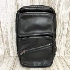 ラゲッジレーベル エレメント メッセンジャーバッグ 本革 A4可 黒 マチ