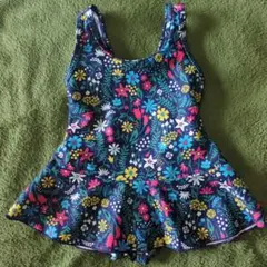 花柄フリルワンピース水着 80cm ダッドウェイ