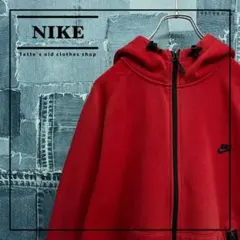 ナイキ【フリースパーカー】ワンポイント刺繍ロゴ