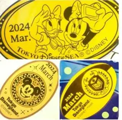 ディズニー　スーベニアメダル　2024 マンスリー　3月 ミニーデイジー