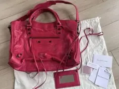 BALENCIAGA ザ　シティ　ミディアム　濃いめ　ピンクのサムネイル