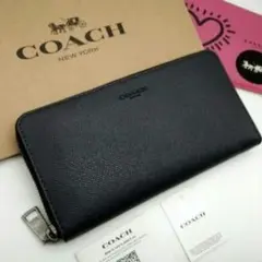 新品 COACH 長財布 メンズ ブラック - メルカリ