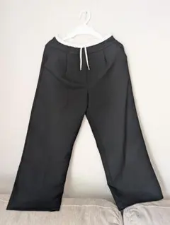 ZARA KIDS ダブルウエストバンド付きワイドレッグパンツ 128cmのサムネイル