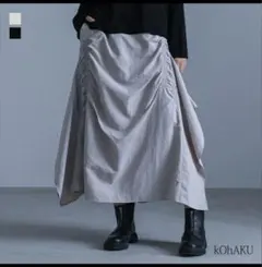 オシャレウォーカー kOhAKU コハク　シャーリングロングスカートのサムネイル
