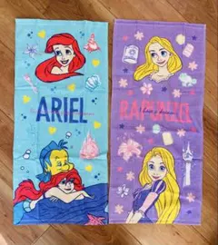 新品❤︎ディズニー アリエル ラプンツェル フェイスタオル　2枚組