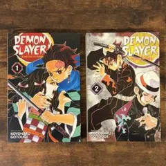 DEMON SLAYER ・KIMETSU 1巻 2巻　鬼滅の刃　英語版