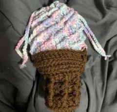 ハンドメイド ソフトクリーム巾着