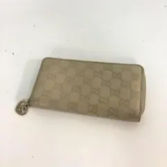 GUCCI グッチ グッチシマ ホワイトプリント ハート ジッピーウォレット
