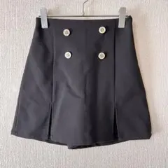 INGNI【新品】ブラック ダブルボタン スカート風ショートパンツ