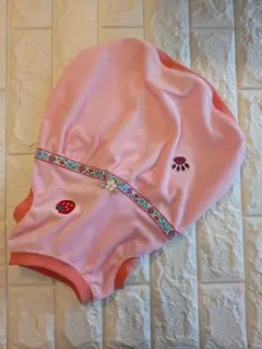 犬服 BIG! LL〜　 ロング丈 ふわふわピンクのバルーンのタンクトップ
