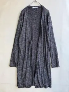 美品　Via j ビィアジェイ　レディース　ロング　カーディガン　羽織り　グレーのサムネイル
