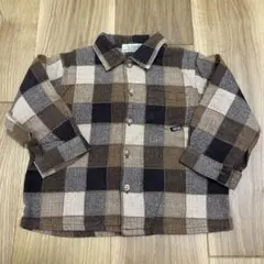 bébé チェック柄フランネルシャツ