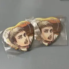 ジャン　ハート型缶バッジ