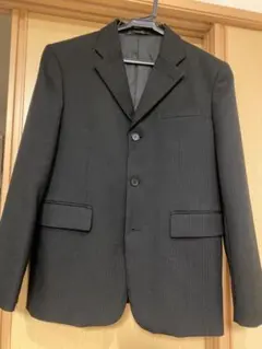 【卒業式　男子】ストライプブレザー 黒
