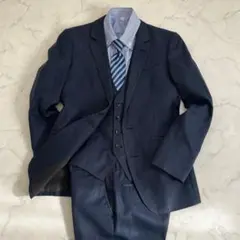 SUIT SELECT スリーピース スーツ Y4 ネイビー ビジネス ベスト付