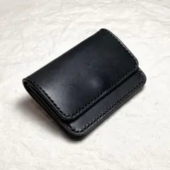 ハンドメイド】瀬戸内レザー 本革赤×ナチュラル 二つ折り財布 小銭入れ