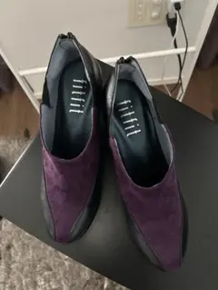 fitfit 紫黒 アンクルショートブーツ