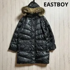 EASTBOY 古着 ファー フード ブラック 黒 ダウンジャケットのサムネイル