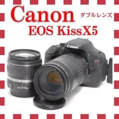 ショット数少✨超美品✨Canon EOS KissX5✨ダブルレンズ 手ブレ補正