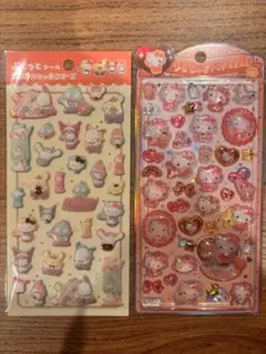 うるちゅるポップシール　ぷっくりシール　キティ　はぴだんぶい　2枚　正規品
