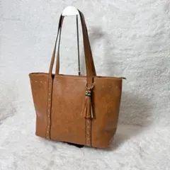 【セール中】ビンテージ風　ブラウン　合 皮　シヨルダーバッグ レディース