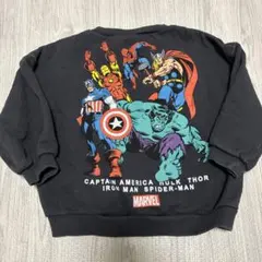 ZARA MARVEL 裏起毛トレーナー　ネイビー