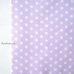 196.ドット 水玉柄 シーチング コットン はぎれ布 生地 むらさき