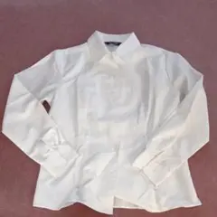 ホワイト 長袖シャツ スタンダードカラー