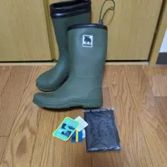 【専用品】moz パッカブル レインブーツ カーキ　20cmのサムネイル