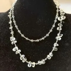 破格！大ぶり天然水晶2wayネックレス ヴィンテージ1点もの