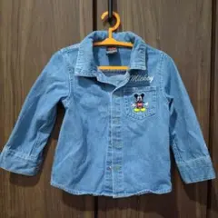 ベビードール ミッキー デニムシャツ 90cm