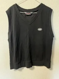 BASIC COTTON ブラック Vネック ベストのサムネイル