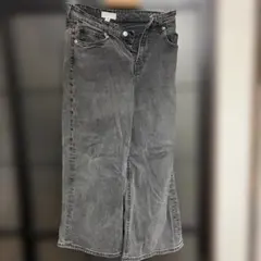 H&M ワイドレッグデニムパンツ グレーのサムネイル