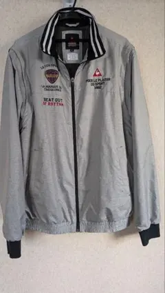 グレー 軽量ジャケット ストライプ襟