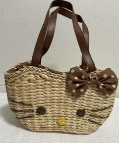 【新品・未使用】キティちゃん かごバッグ