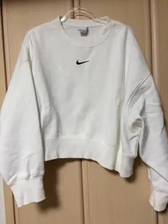 Nike ホワイト クロップドスウェット L