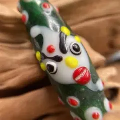 戦国 琉璃 蓮花 蜻蛉眼 天珠 とんぼ玉 ガラス ビーズ 収蔵級 骨董品 